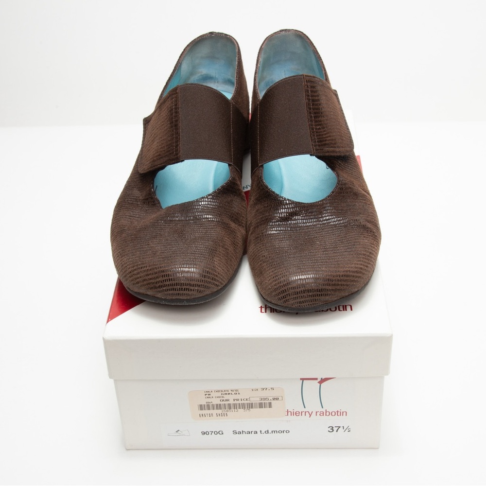 Thierry Rabotin Textured Brown Flats